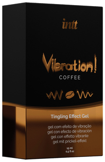 Жидкий интимный гель с эффектом вибрации Vibration! Coffee 15 мл INTT