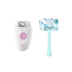 Эпилятор Braun 1570 + бритва Gillete Venus White/Pink