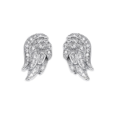 Серьги из серебра с фианитом AMEN EW Amen.