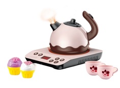 Игрушечная посуда MSN Toys чайник с индукционной плитой паром и звуками 6744A