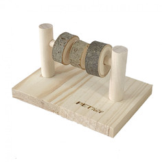 Игрушка интерактивная IQ-accounts для попугаев PetStandArt, Размер 10x7х10см, дерево