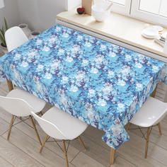 Скатерть прямоугольная JoyArty "Небесная палитра роз" из оксфорда, 120x145см