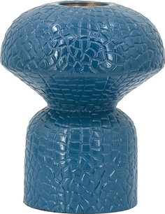 Ваза 13x13x16см Glasar LB78219-BLUE ГЛАСАР
