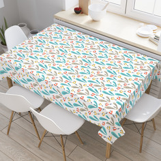 Скатерть прямоугольная на кухонный стол JoyArty "Дикий лес" из оксфорда, 120x145 см