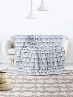 Большой плюшевый плед 150x200 из микрофибры (велсофт) Ambesonne "Зловещие черепа"