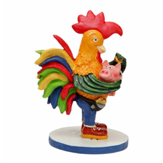 Фигурка Петушок с копилкой 6 х 5,5 х 9 см No Brand