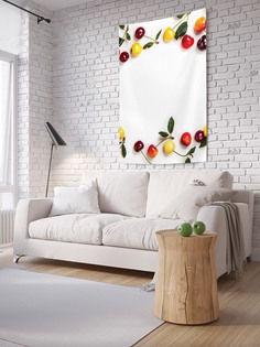 Вертикальное фотопанно на стену JoyArty "Ягодная рамка", 100x150 см