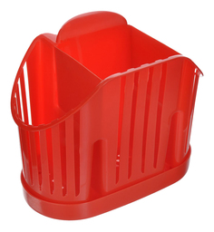 Сушилка для посуды IDEA 3-х секционная красный