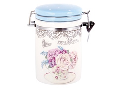 Банка Для Сыпучих Продуктов 850Мл C Клипсой Букет Zfc038-37 Коралл
