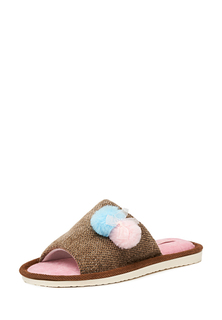 Тапочки женские Smile of Milady 141123 коричневые 36-37 RU