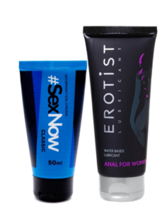 Сет из интимной гель смазки для секса SexNow Classic 50 мл и Erotist Anal for Women 100 мл