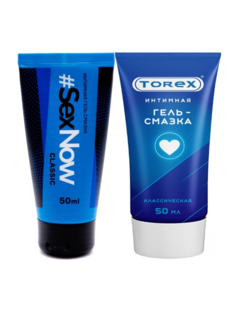 Набор из интимной гель смазки для секса SexNow Classic 50 мл и Torex Классическая 50 мл