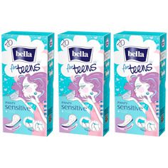 Прокладки ежедневные экстратонкие BELLA FOR TEENS Sensitive, 20шт, 3 уп.