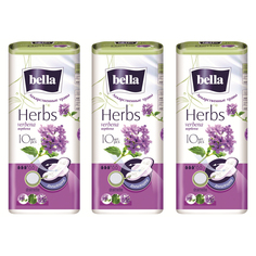 Прокладки BELLA HERBS Tilia softiplait с экстрактом вербены 10шт, 3 уп.