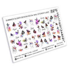 Слайдеры для дизайна ногтей BPW.style 5-2825 Настроение бабочек