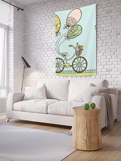 Вертикальное фотопанно на стену JoyArty "Велосипед с поздравлениями", 100x150 см