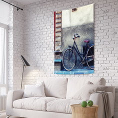 Вертикальное фотопанно на стену JoyArty "Велосипед под домом", 150x200 см
