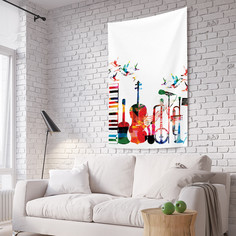 Вертикальное фотопанно на стену JoyArty "Музыкальные инструменты", 150x200 см