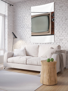 Вертикальное фотопанно на стену JoyArty "Старый телевизор", 150x200 см