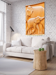 Вертикальное фотопанно на стену JoyArty "Слоновая скульптура", 150x200 см