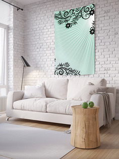 Вертикальное фотопанно на стену JoyArty "Цветочная угловая рамка", 150x200 см