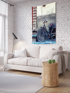 Вертикальное фотопанно на стену JoyArty "Велосипед под домом", 100x150 см