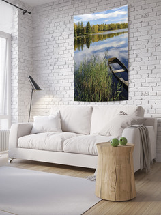 Вертикальное фотопанно на стену JoyArty "Затонувшая лодка", 150x200 см