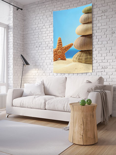 Вертикальное фотопанно на стену JoyArty "Пляжная скульптура", 150x200 см