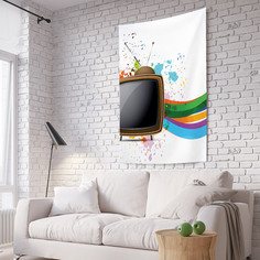 Вертикальное фотопанно на стену JoyArty "Цветной телевизор", 150x200 см