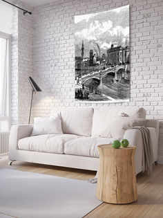 Вертикальное фотопанно на стену JoyArty "Гравюра города", 100x150 см