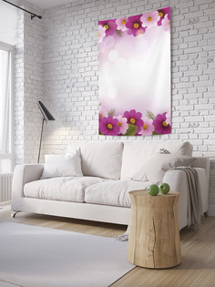 Вертикальное фотопанно на стену JoyArty "Рамка из нежных цветков", 150x200 см