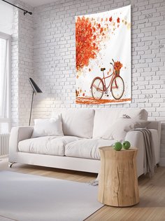 Вертикальное фотопанно на стену JoyArty "Велосипед под кленом", 150x200 см