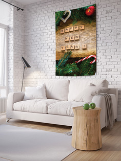 Вертикальное фотопанно на стену JoyArty "Новогодние кубики", 100x150 см