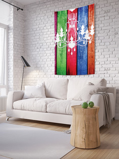 Вертикальное фотопанно на стену JoyArty "Люстра на красочной доске", 150x200 см