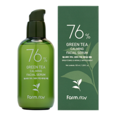 Сыворотка для лица FarmStay 76% Green Tea Calming Facial Serum с зеленым чаем, 100 мл