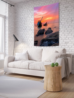 Вертикальное фотопанно на стену JoyArty "Забытая лодка", 150x200 см