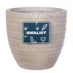 Кашпо Idealist Плейт, файберстоун, бежевое, D30 H28 cm BMB-R-30-BEG