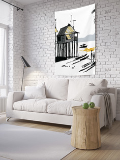 Вертикальное фотопанно на стену JoyArty "Домики у моря", 150x200 см