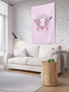 Вертикальное фотопанно на стену JoyArty "Японская маска и веер", 100x150 см