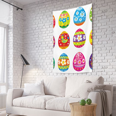Вертикальное фотопанно на стену JoyArty "Раскраска пасхальных яиц", 150x200 см