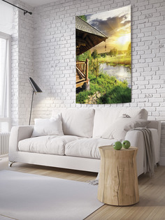 Вертикальное фотопанно на стену JoyArty "Домик у леса", 150x200 см