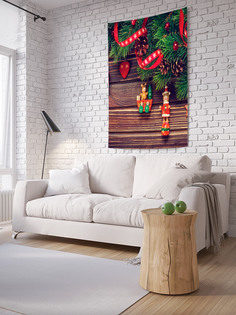 Вертикальное фотопанно на стену JoyArty "Елочные игрушки", 150x200 см