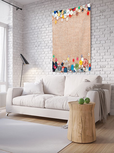 Вертикальное фотопанно на стену JoyArty "Пуговичная рамка", 100x150 см