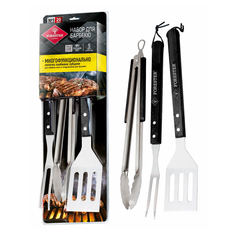 Набор для барбекю Forester 3 предмета лопатка щипцы вилка