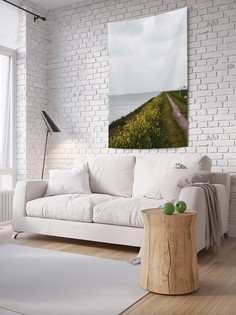 Вертикальное фотопанно на стену JoyArty "Скамейка на побережье", 150x200 см