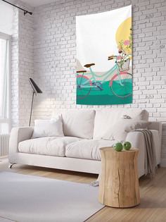 Вертикальное фотопанно на стену JoyArty "Велосипед с цветами", 150x200 см