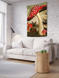 Вертикальное фотопанно на стену JoyArty "Качели на мухоморе", 150x200 см