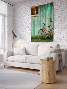 Вертикальное фотопанно на стену JoyArty "Велосипед в деревне", 100x150 см