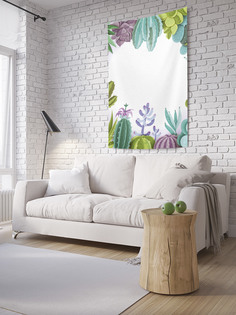 Вертикальное фотопанно на стену JoyArty "Рамка из кактусов", 100x150 см