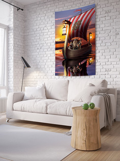 Вертикальное фотопанно на стену JoyArty "Лодка викингов", 150x200 см